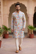 Men's Royal Elegance Embroidered kurtha and bottom
